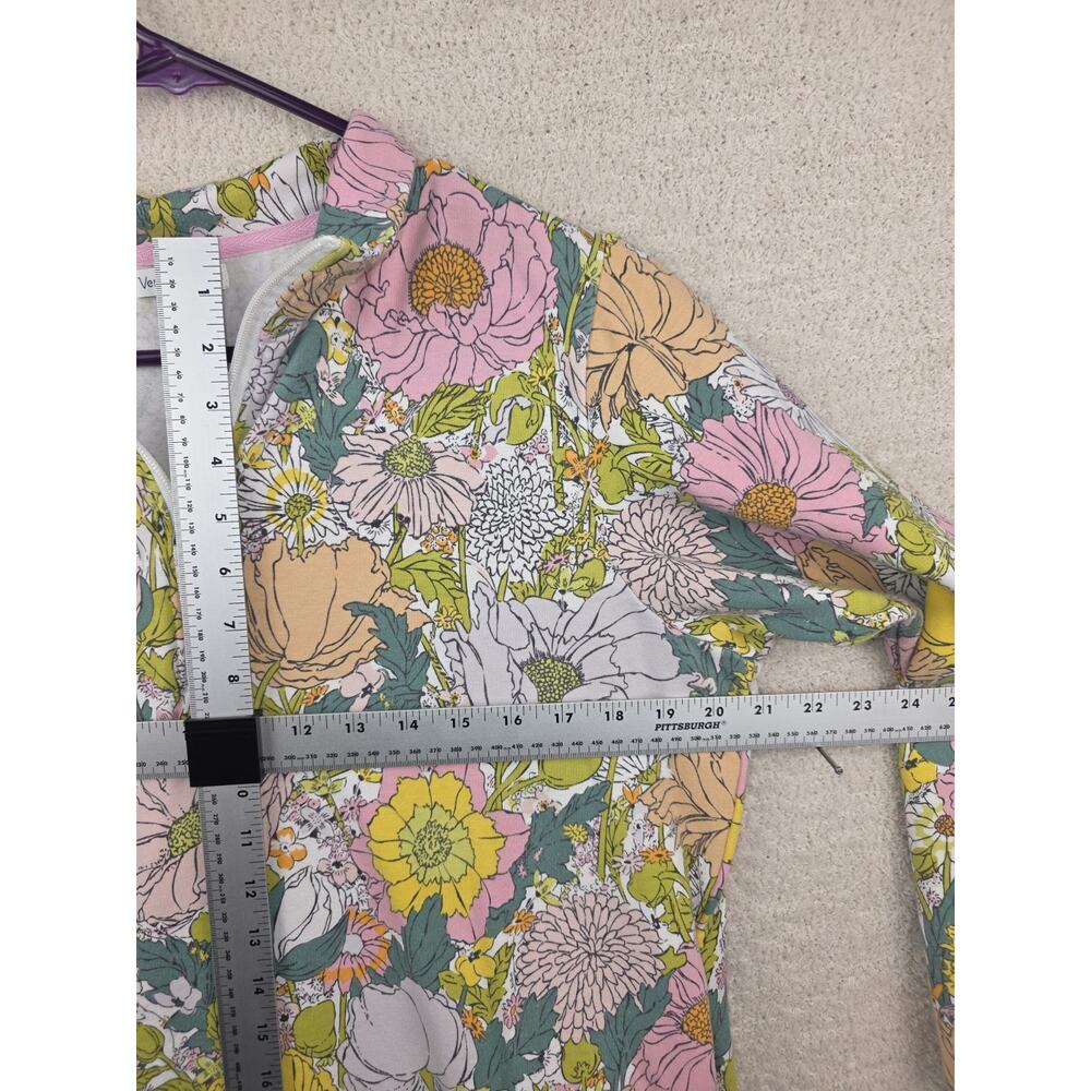 Vera Bradley Floral Print Quarter-Zip Pullover Sweatshirt Size L/G - Picture 8 of 9
